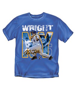 David Wright MLBPA Royal Screenprinted T-shirt