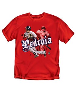 Dustin Pedroia MLBPA Red Screen-printed T-shirt