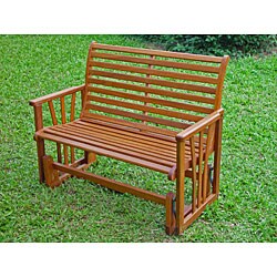 Double Acacia Glider Bench