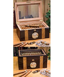Ambassador 100 Cigar Glass Top Humidor