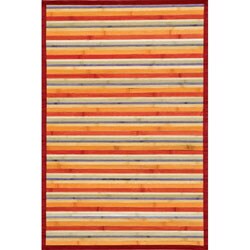 Rust Bamboo Runner Rug (2' x 7')