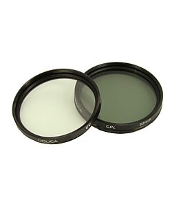 Dolica 52mm UV and CPL Camera Lens Filter Kit