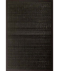 Black Woven Bamboo Rug (3' x 5')