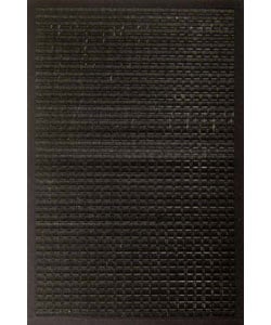 Black Woven Bamboo Rug (5' x 7')