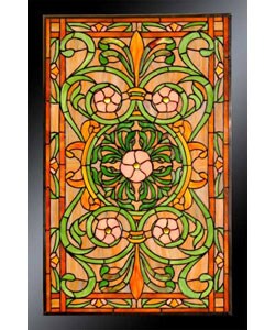 Tiffany-style Stained Glass Vines Window Panel