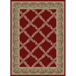 Red Vine Polypropylene Rug (5'3 x 7'3)