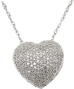 Sterling Silver 1/2ct TDW Diamond Heart Necklace