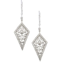 Sterling Silver 1/4ct TDW Diamond Drop Earrings (H-I, I1)