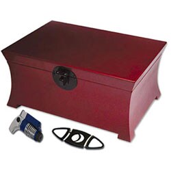 75 Cigar Provence Humidor with Cutter and Lighter