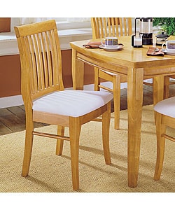 Newport Natural Side Chair with Seat Cushion (Set of 2)