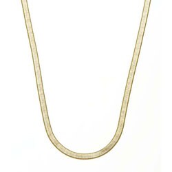 Simon Frank 14k Yellow Gold Overlay 24-in Herringbone Necklace 5mm