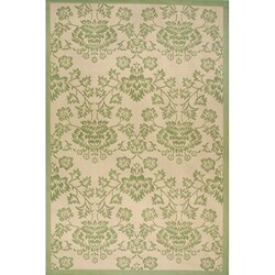 Machine-made Green Soleil Rug (4'11 x 7'6)