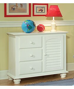 3-drawer Matte White Dresser/ Chest