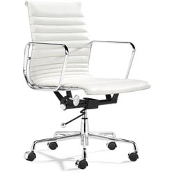 Tiburon Italian Leather Chair White
