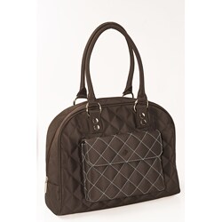 JP Lizzy Cate Espresso in Blue Diaper Tote