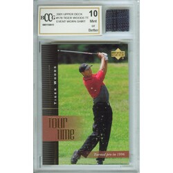 Tiger Woods Mint Card and Event-worn Shirt