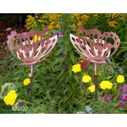 Copper Butterfly Garden Stake (Set of 2)