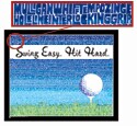 Golf poster made out of 200 popular golfing terms