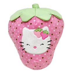 Hello Kitty 3D Strawberry Decorative Pillow