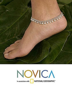 Sterling Silver 'Palace Charms' Anklet (Indonesia)