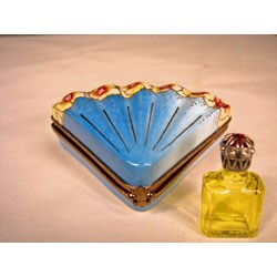 Limoges French Fan and Perfume Keepsake Box