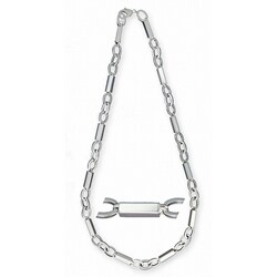 14k White Gold Overlay 20-inch Triple Tie Chain