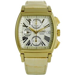 Seiko Women's Chronograph Leather Strap Watch