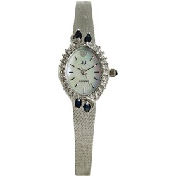 Jules Jurgensen Women's Oval Jeweled Watch