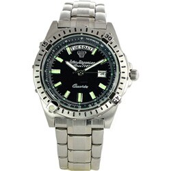 Jules Jurgensen Men's Round Black Dial Watch