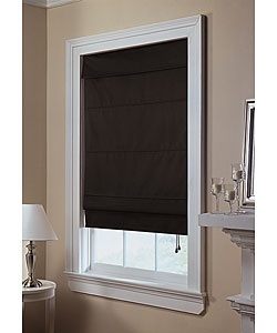 Black Twill Roman Shade (27 in. x 72 in.)