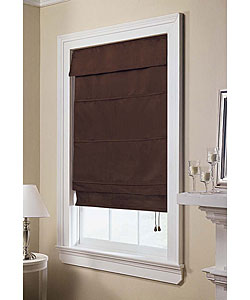 Chocolate Suede Roman Shade (36 in. x 64 in.)