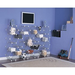 Silver Wire Mesh Honeycomb Cubes (Set of 5)