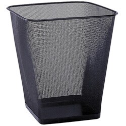 Square Black Wastebasket