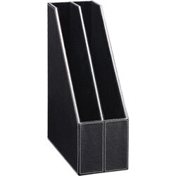 Ebony 2-section Magazine Organizer