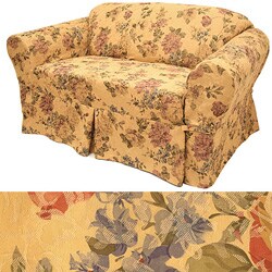 Floral Damask Loveseat Slipcover