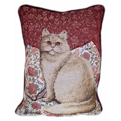 Fabric Kitty Tapestry Pillows (Set of 2)