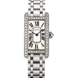 Cartier Tank Americaine 18k Gold Diamond Watch | Overstock.com