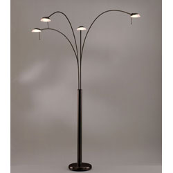 Shell 4-light Halogen Arc Floor Lamp