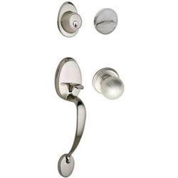 Fontaine Nickel Entry Door Handleset Lock with Ball Knob