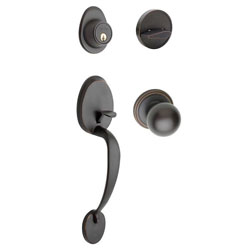 Fontaine Bronze Entry Door Handle with Lock