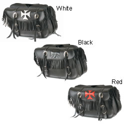 Maltese Cross Slant Saddlebag with Fringe