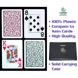 Copag Green/ Burgundy Playing Cards (Two Decks)