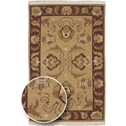 Hand-woven Santa Fe Collection Wool Rug (7' x 9')