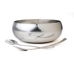 Stainless Steel 3-piece Serving Bowl and Utensil Set
