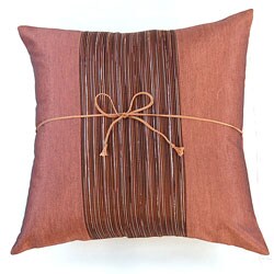 Silky Fusion Filigree Brown Cushion Cover