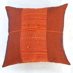 Silky Filigree Sienna Tones/ Red Cushion Cover