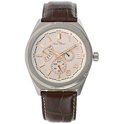 Lucien Piccard Men's Brown Leather Strap Watch