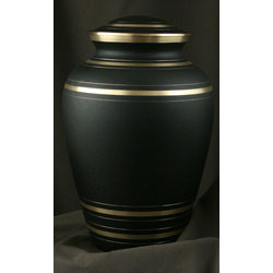Black Gold Brass Keepsake Urn