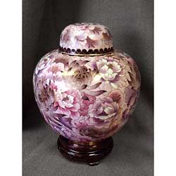 Floral Swirl Blush Keepsake Cloisonne Urn