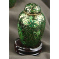 Imperial Jade Cloisonne Keepsake Urn